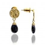 Azuni London Ohrring Athena schwarzer Onyx