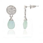 Azuni London Ohrring Athena Aqua Calcedon